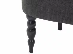 Beliani Nojatuoli Kankainen Tummanharmaa ALESUND -Käsinojalliset tuolit Winkel undef src sa picid 244784 type whitesh image