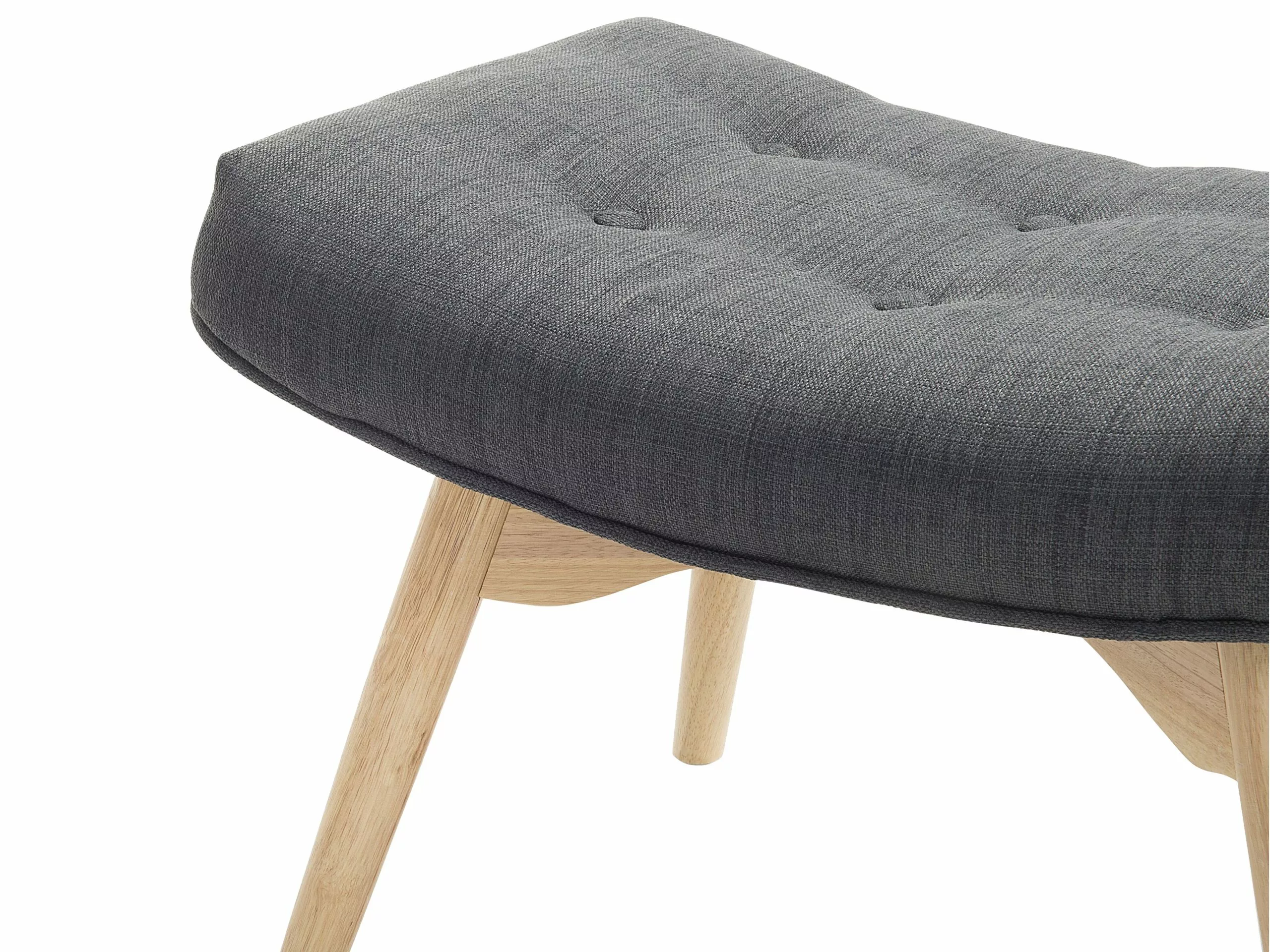 Beliani Nojatuoli Ja Rahi - Tummanharmaa - Kangasverhoiltu - VEJLE - Image 7