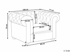 Beliani Musta Nahkaverhoiltu Nojatuoli CHESTERFIELD 17 Beliani Musta Nahkaverhoiltu Nojatuoli CHESTERFIELD -Käsinojalliset tuolit Winkel undef src sa picid 538676 type whitesh image 1