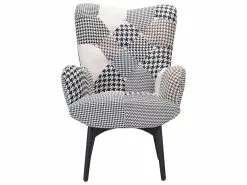 Beliani Nojatuoli Ja Rahi Mustavalkoinen VEJLE -Käsinojalliset tuolit Winkel undef src sa picid 540465 type whitesh image