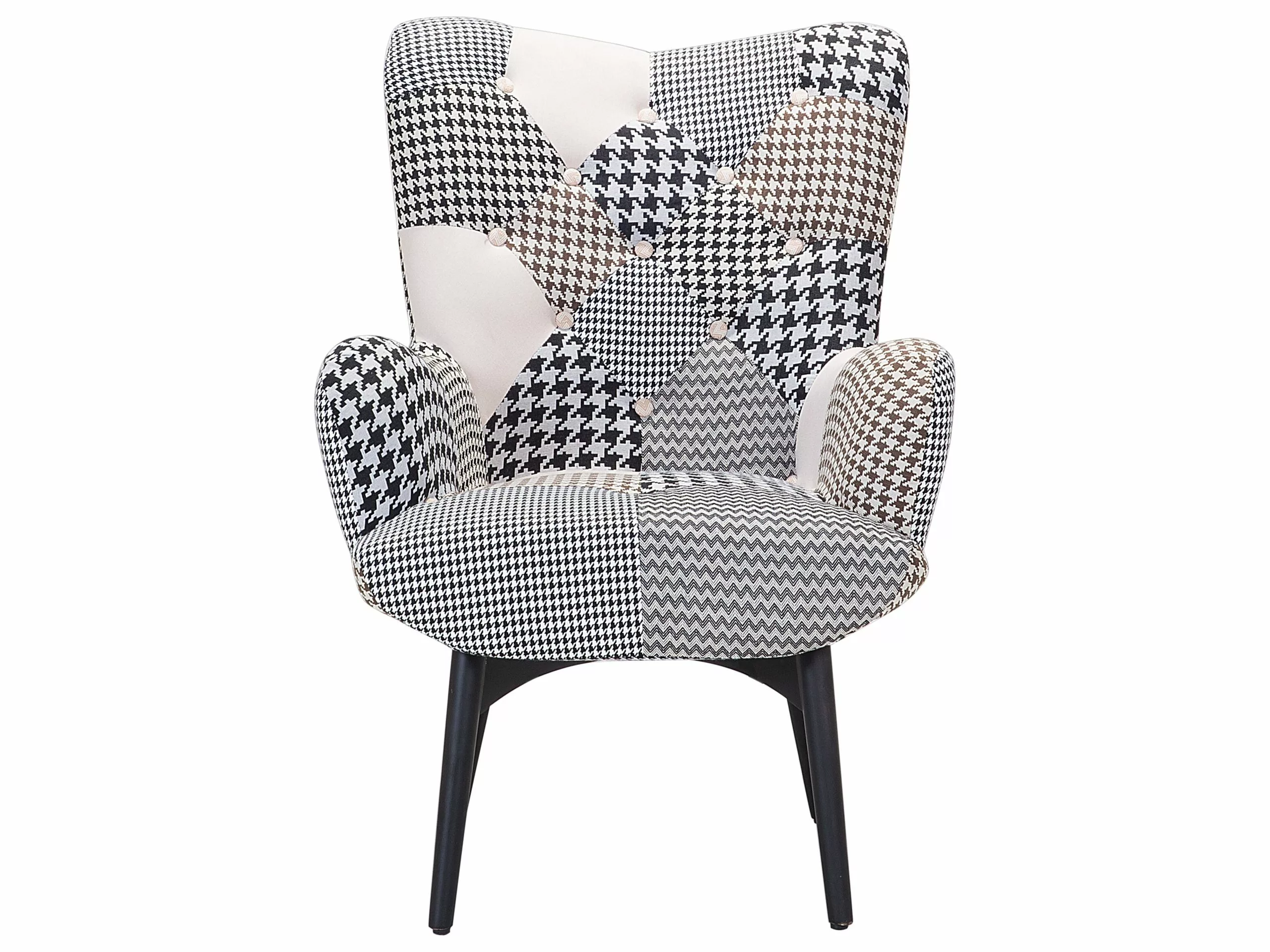 Beliani Nojatuoli Ja Rahi Mustavalkoinen VEJLE - Image 3