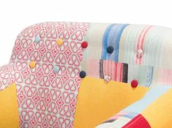 Beliani Nojatuoli Kankainen Värikäs Tilkkukuosi MELBY -Käsinojalliset tuolit Winkel undef src sa picid 540829 type whitesh image