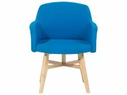 Beliani Nojatuoli Kankainen Sininen YSTAD -Käsinojalliset tuolit Winkel undef src sa picid 586587 type whitesh image