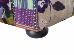 Beliani Violetti Kangasverhoiltu Nojatuoli Tilkkutäkkikuviolla CHESTERFIELD -Käsinojalliset tuolit Winkel undef src sa picid 673161 type whitesh image