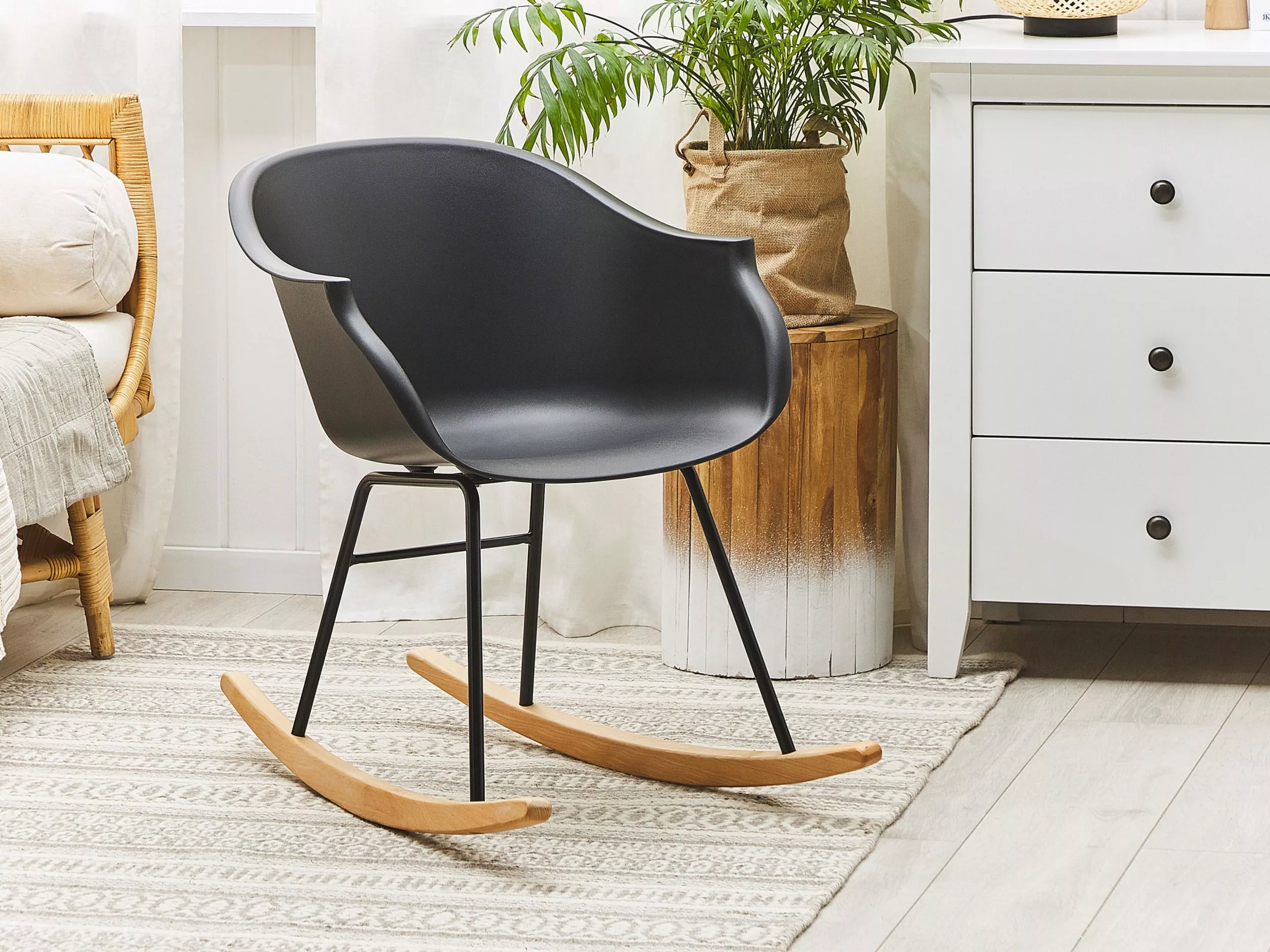 Beliani Keinutuoli Muovi Musta HARMONY - Image 2