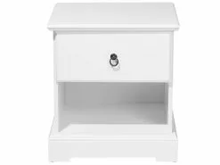 Beliani Yöpöytä Laatikko Valkoinen GILBERT -Käsinojalliset tuolit Winkel undef src sa picid 682635 type whitesh image