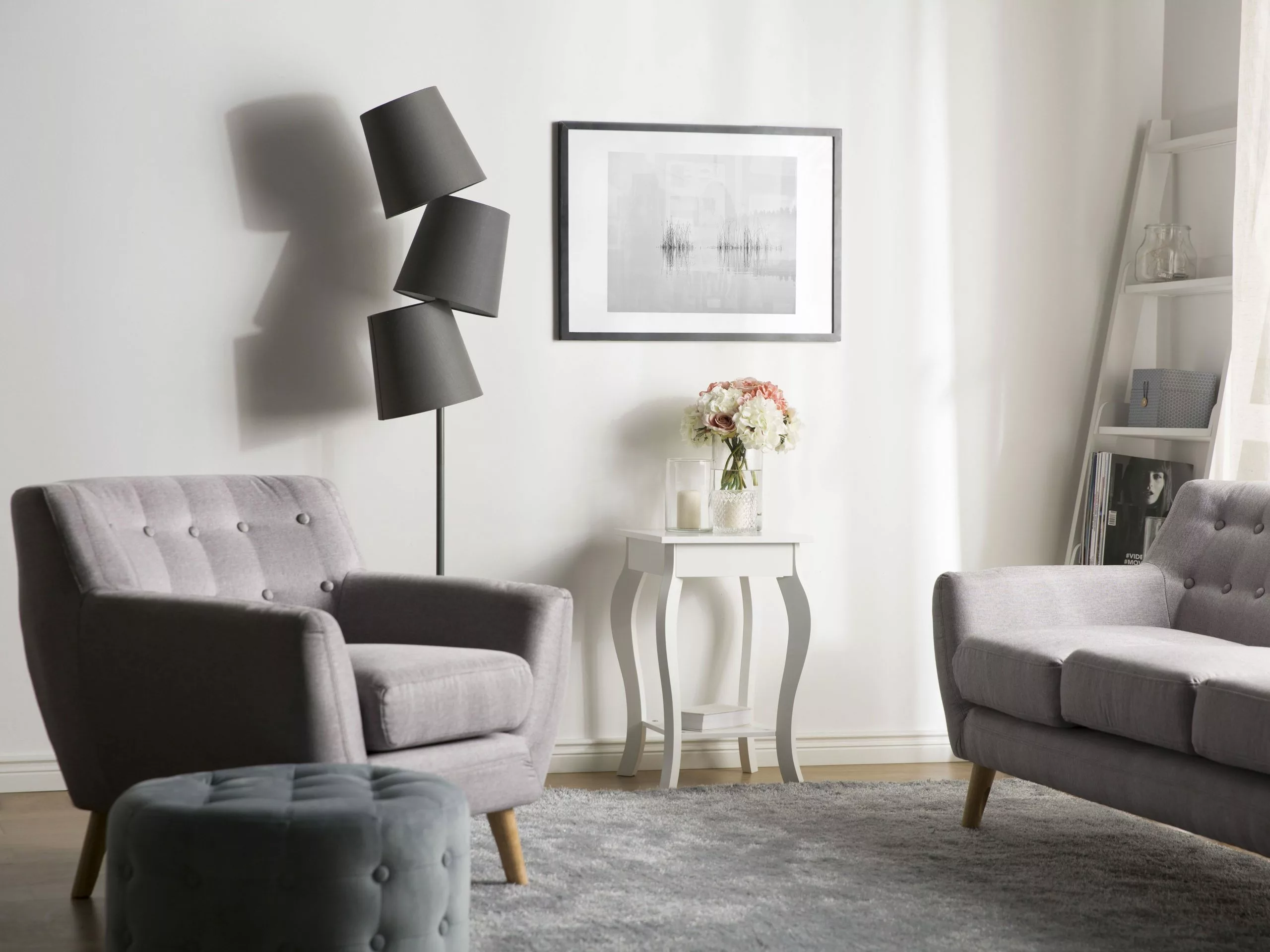 Beliani Nojatuoli Kangas Harmaa MOTALA - Image 3