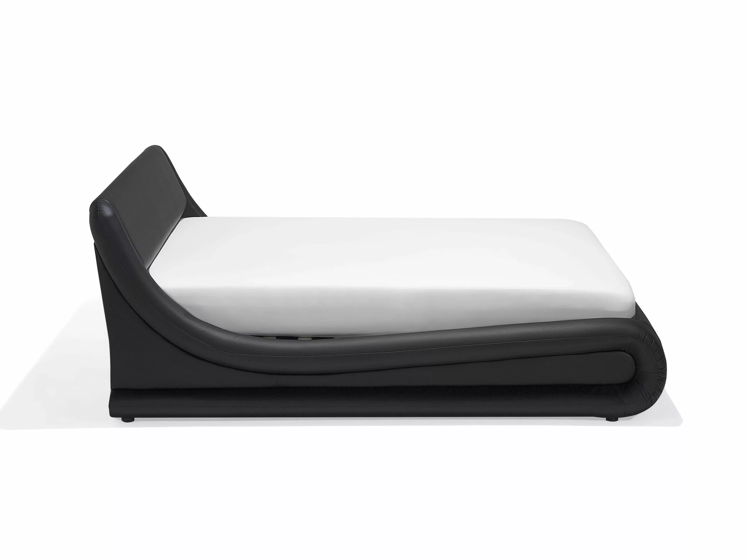 Beliani Sänky Keinonahka Säilytystila Musta AVIGNON Useita Kokoja - Image 6