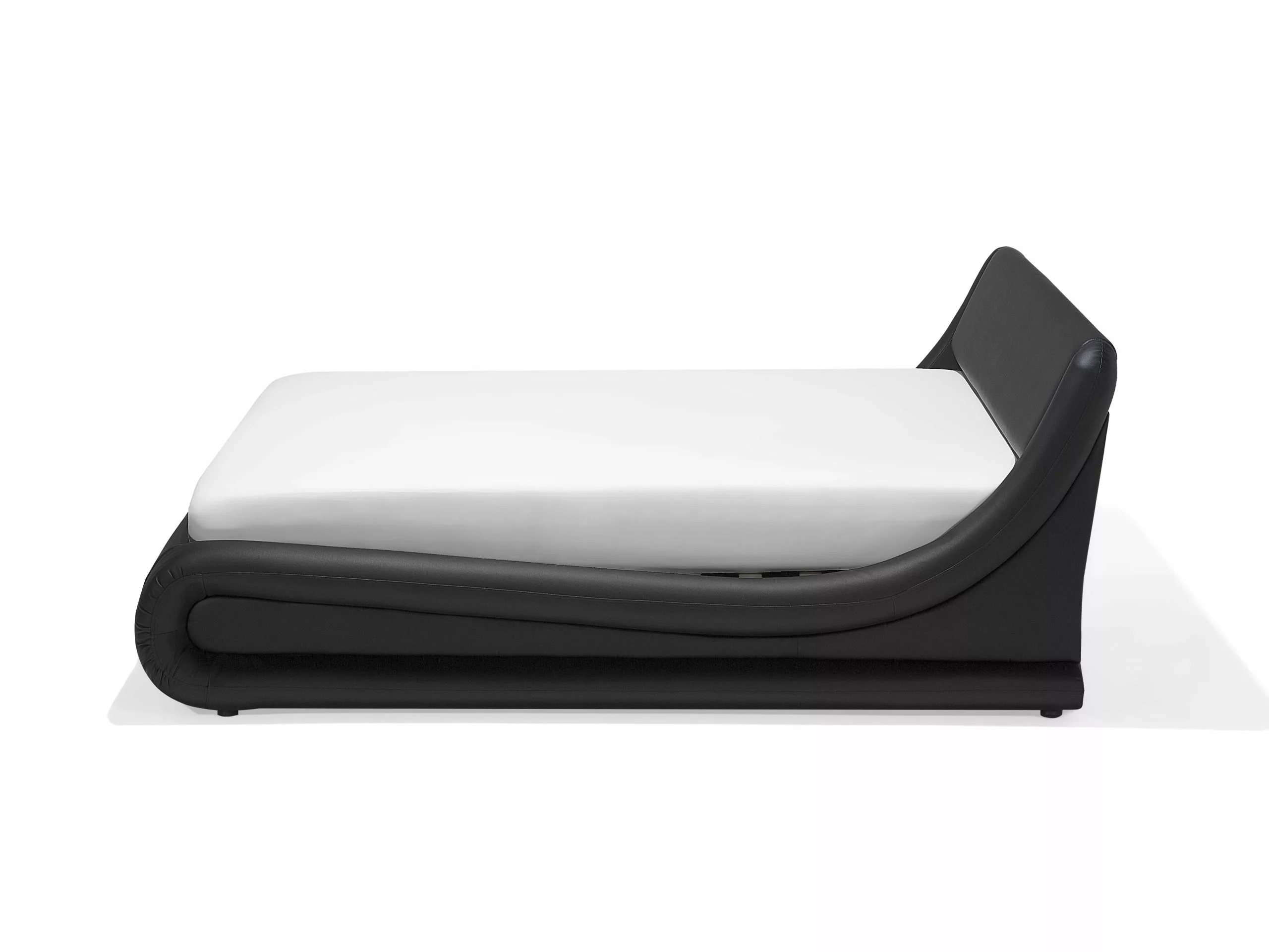 Beliani Sänky Keinonahka Säilytystila Musta AVIGNON Useita Kokoja - Image 8