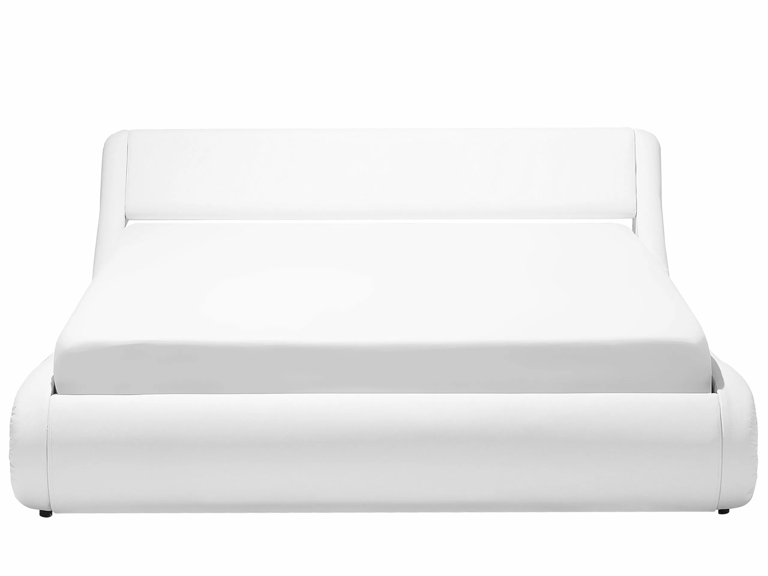 Beliani Sänky Keinonahka Säilytystila Valkoinen AVIGNON Useita Kokoja - Image 5