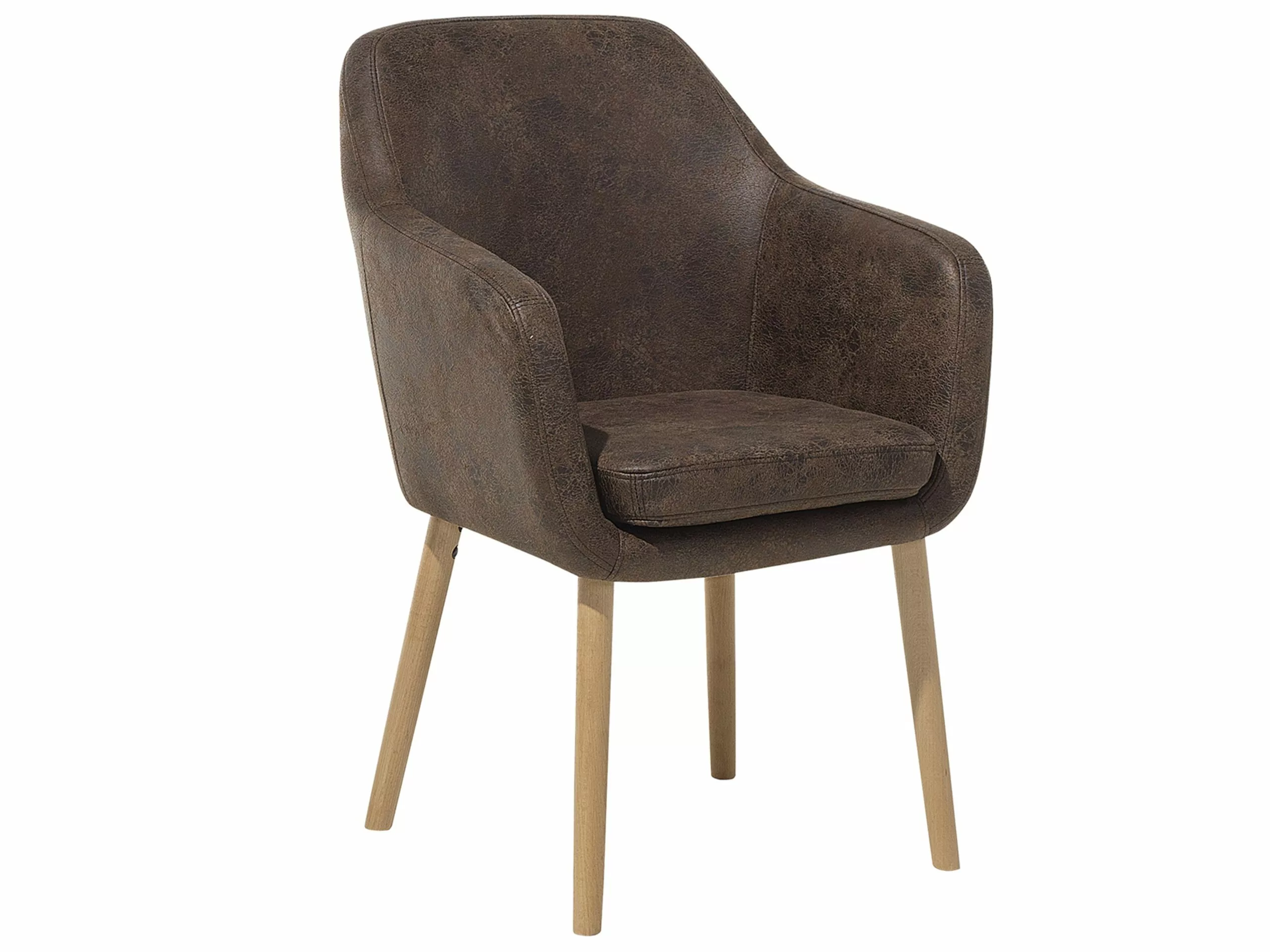 Beliani Tuoli Keinonahka Tummanruskea YORKVILLE 1 Beliani Tuoli Keinonahka Tummanruskea YORKVILLE