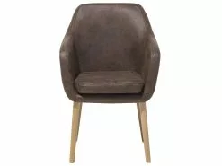 Beliani Tuoli Keinonahka Tummanruskea YORKVILLE 12 Beliani Tuoli Keinonahka Tummanruskea YORKVILLE -Käsinojalliset tuolit Winkel undef src sa picid 693128 type whitesh image