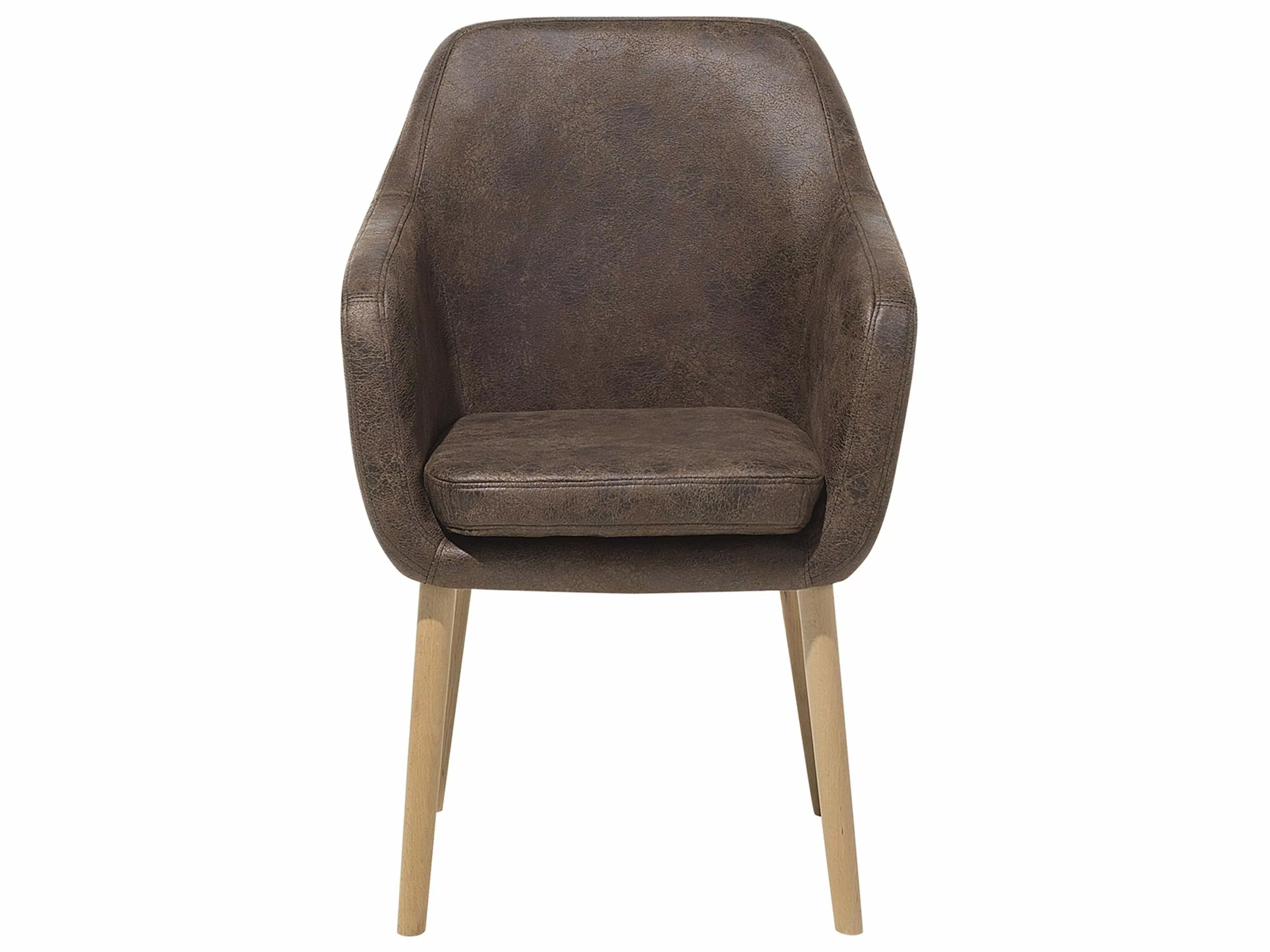 Beliani Tuoli Keinonahka Tummanruskea YORKVILLE 3 Beliani Tuoli Keinonahka Tummanruskea YORKVILLE - Image 3