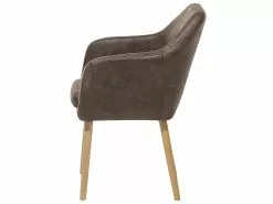 Beliani Tuoli Keinonahka Tummanruskea YORKVILLE 15 Beliani Tuoli Keinonahka Tummanruskea YORKVILLE -Käsinojalliset tuolit Winkel undef src sa picid 693132 type whitesh image