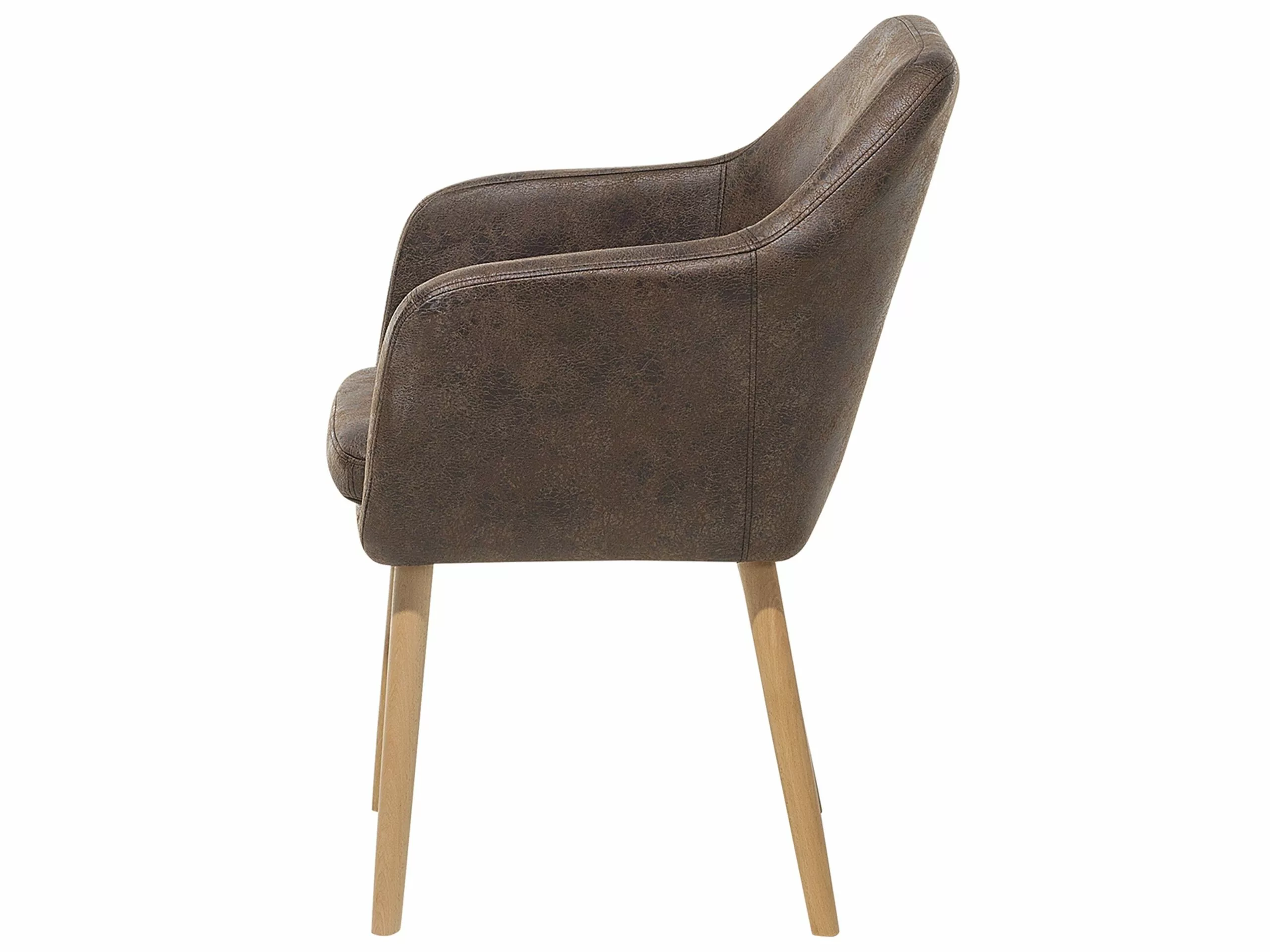 Beliani Tuoli Keinonahka Tummanruskea YORKVILLE 6 Beliani Tuoli Keinonahka Tummanruskea YORKVILLE - Image 6