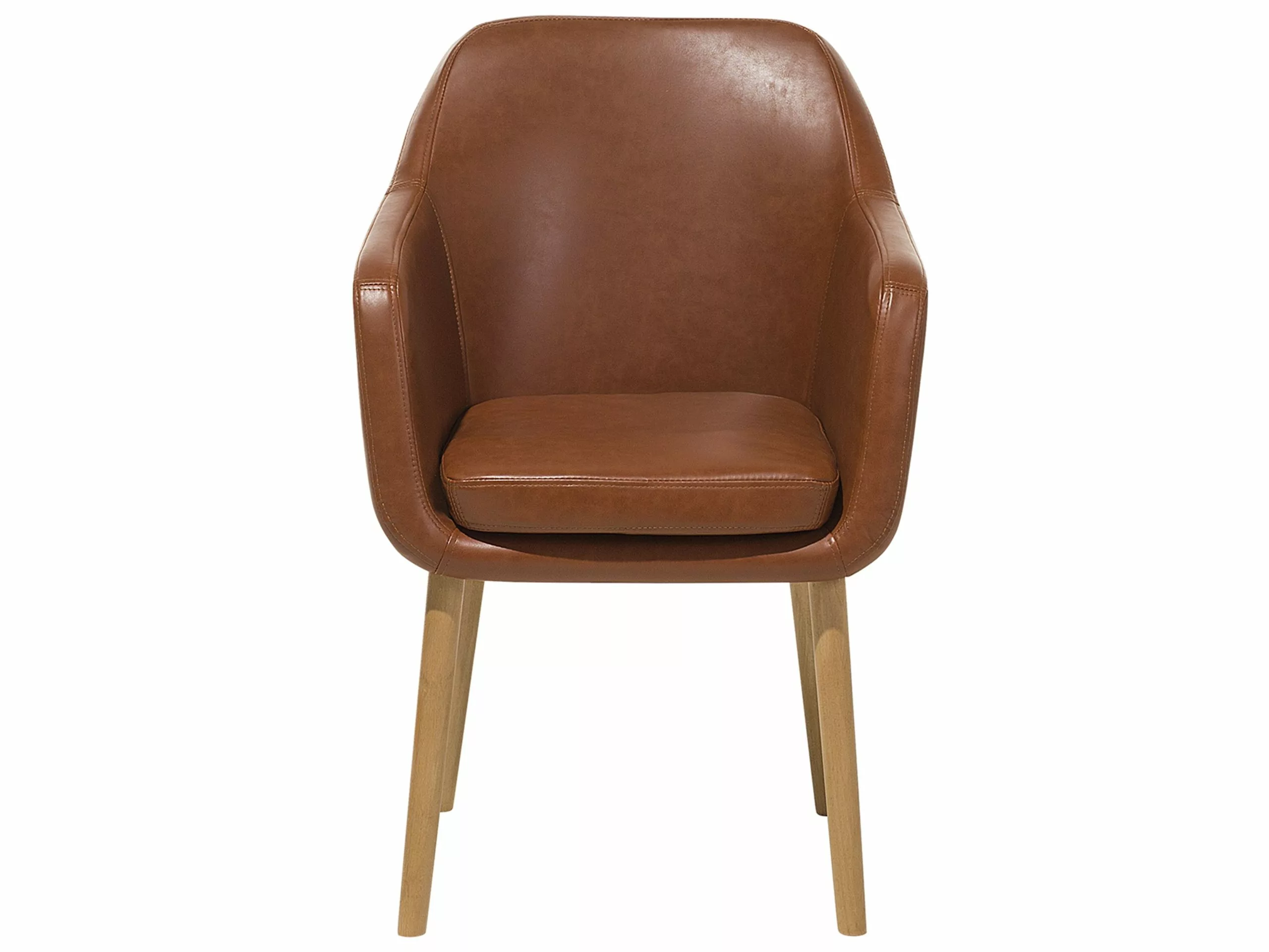 Beliani Tuoli Keinonahka Kullanruskea YORKVILLE - Image 4