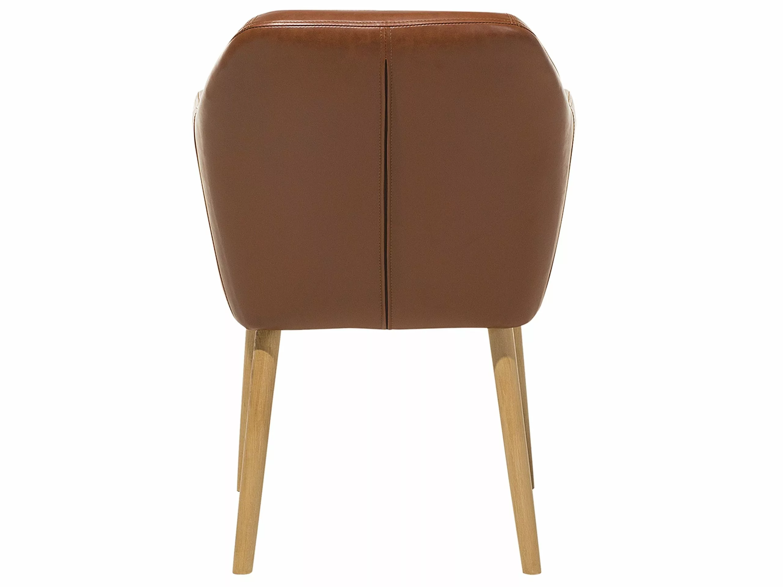 Beliani Tuoli Keinonahka Kullanruskea YORKVILLE - Image 5