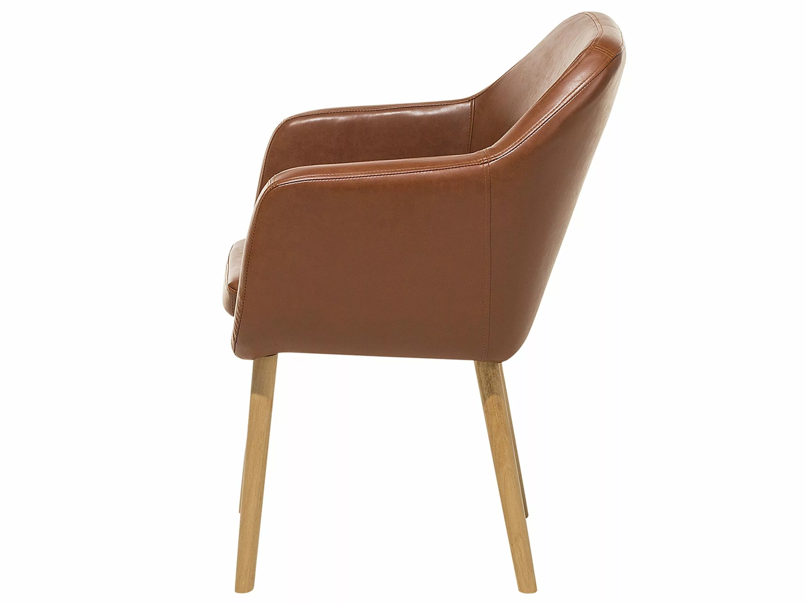 Beliani Tuoli Keinonahka Kullanruskea YORKVILLE - Image 7