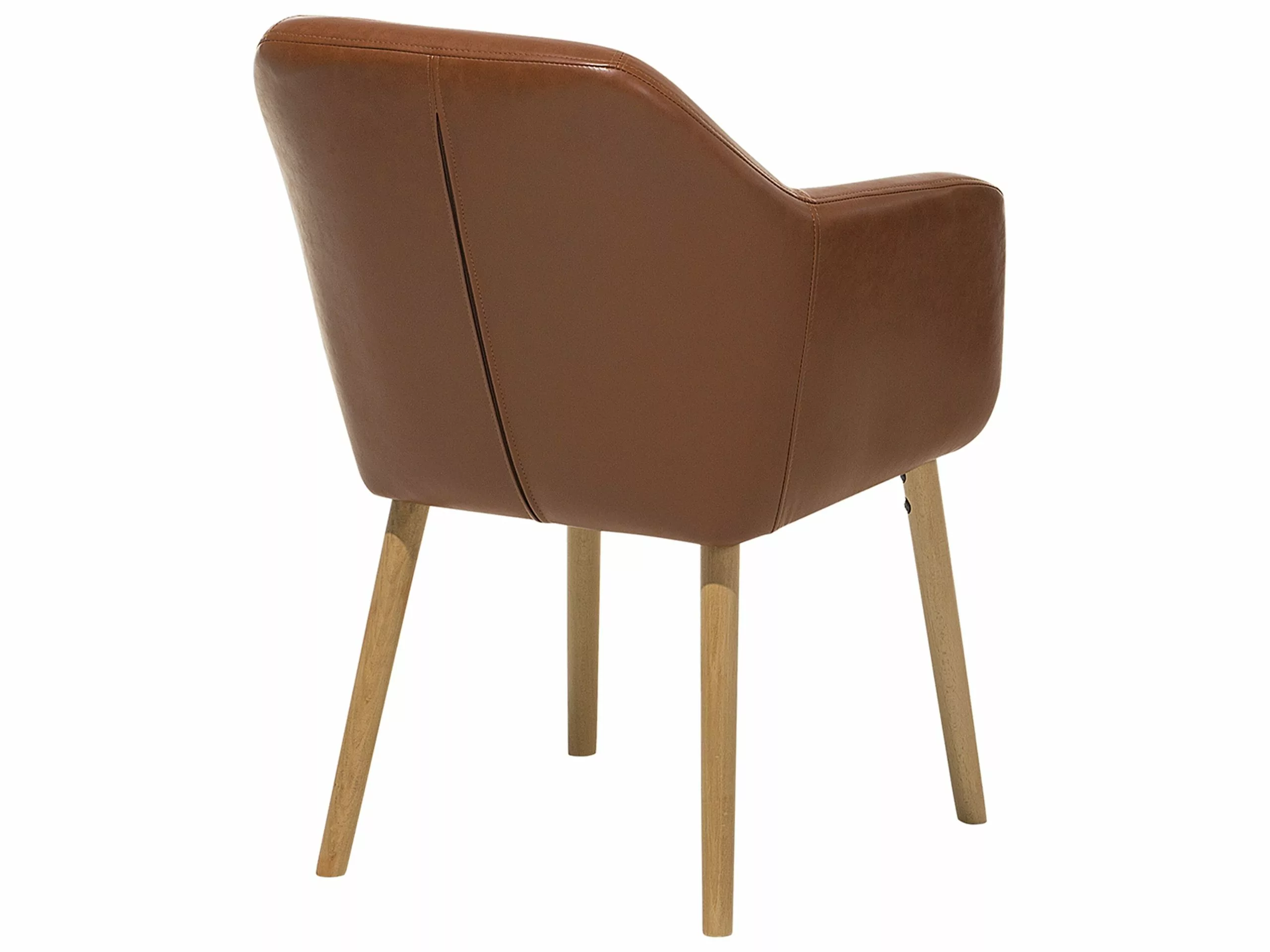 Beliani Tuoli Keinonahka Kullanruskea YORKVILLE - Image 6