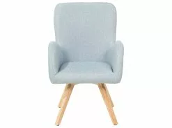 Beliani Nojatuoli Kankainen Vaaleansininen BJARN -Käsinojalliset tuolit Winkel undef src sa picid 700198 type whitesh image