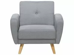 Beliani Nojatuoli Vaaleanharmaa FLORLI -Käsinojalliset tuolit Winkel undef src sa picid 704068 type whitesh image