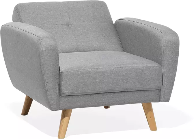 Beliani Nojatuoli Vaaleanharmaa FLORLI - Image 4