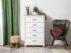 Beliani Sivupöytä Tiikki Vaalea Puu TULITA -Käsinojalliset tuolit Winkel undef src sa picid 706555 type whitesh image