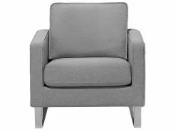 Beliani Nojatuoli Kankainen Harmaa VIND -Käsinojalliset tuolit Winkel undef src sa picid 707493 type whitesh image