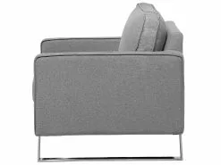 Beliani Nojatuoli Kankainen Harmaa VIND -Käsinojalliset tuolit Winkel undef src sa picid 707494 type whitesh image