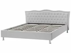 Beliani Sänky Kangas Säilytystila Vaaleanharmaa METZ Useita Kokoja -Käsinojalliset tuolit Winkel undef src sa picid 707822 type whitesh image