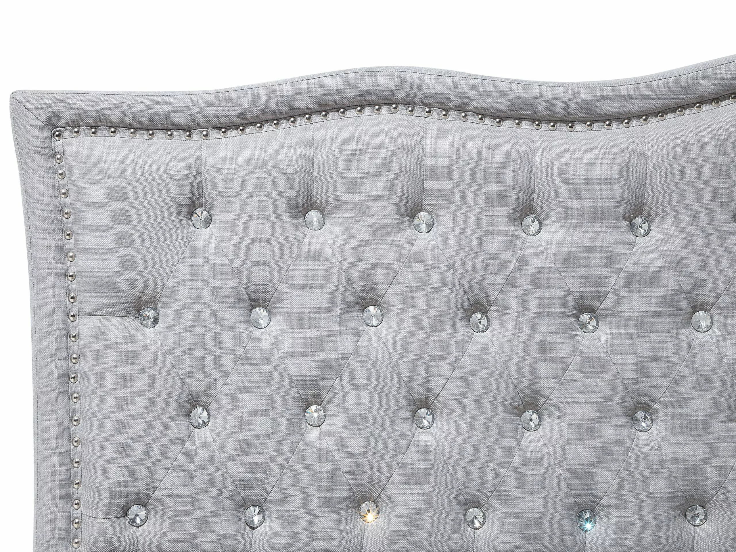 Beliani Sänky Kangas Säilytystila Vaaleanharmaa METZ Useita Kokoja - Image 8