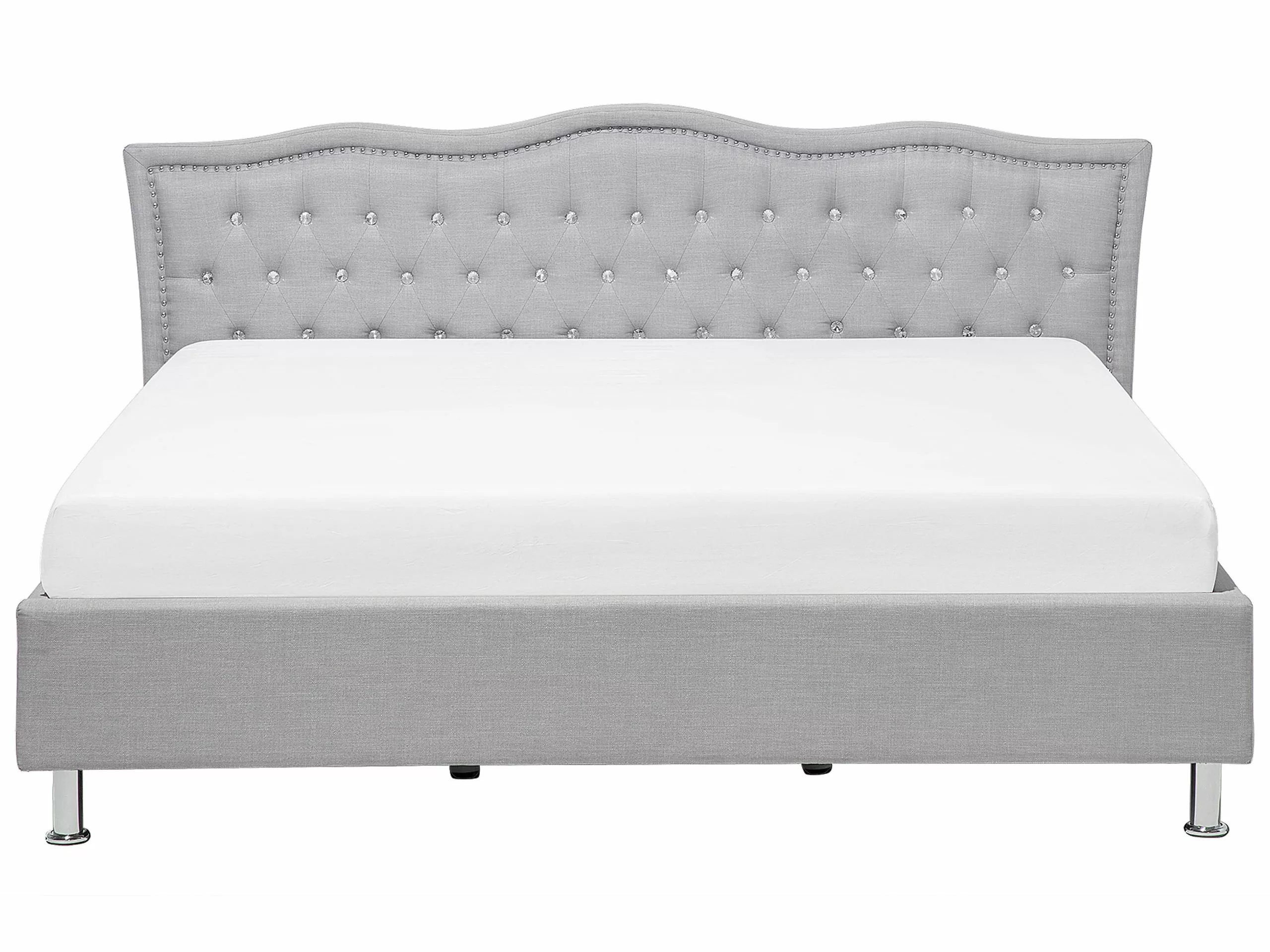 Beliani Sänky Kangas Säilytystila Vaaleanharmaa METZ Useita Kokoja - Image 4