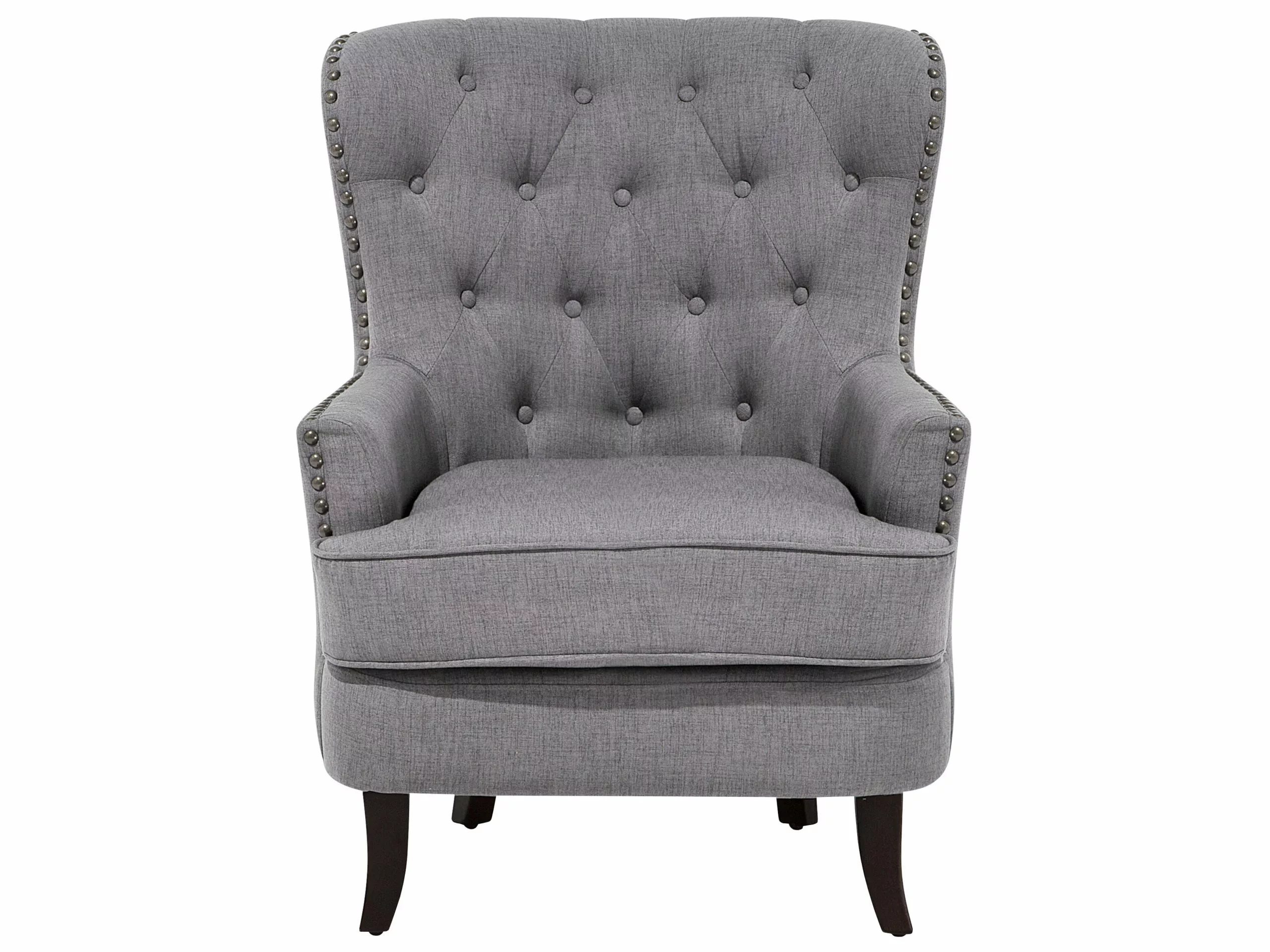 Beliani Nojatuoli Kankainen Vaaleanharmaa VIBORG II - Image 3