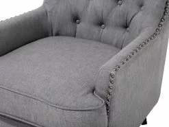 Beliani Nojatuoli Kankainen Vaaleanharmaa VIBORG II -Käsinojalliset tuolit Winkel undef src sa picid 708381 type whitesh image