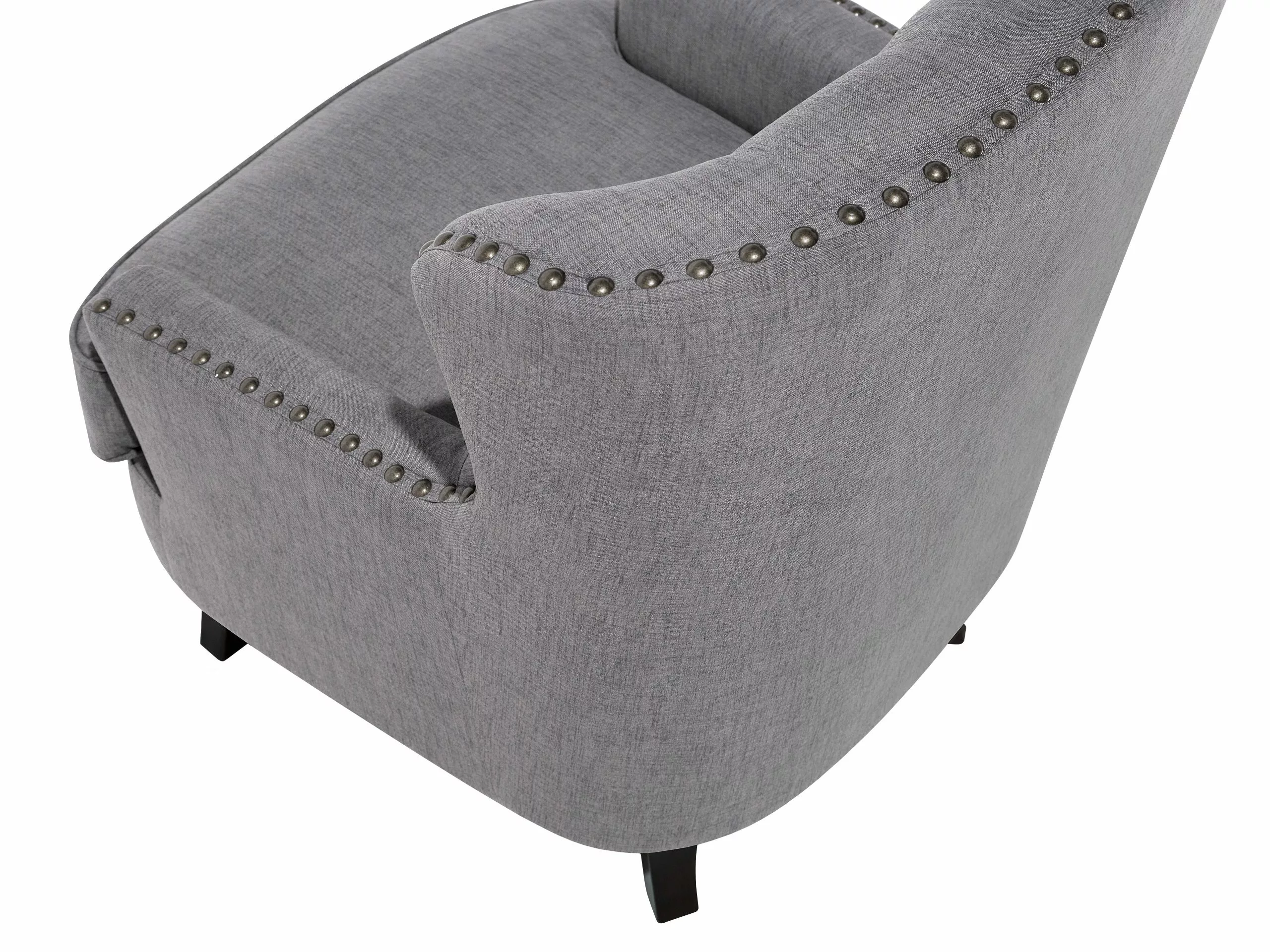 Beliani Nojatuoli Kankainen Vaaleanharmaa VIBORG II - Image 9