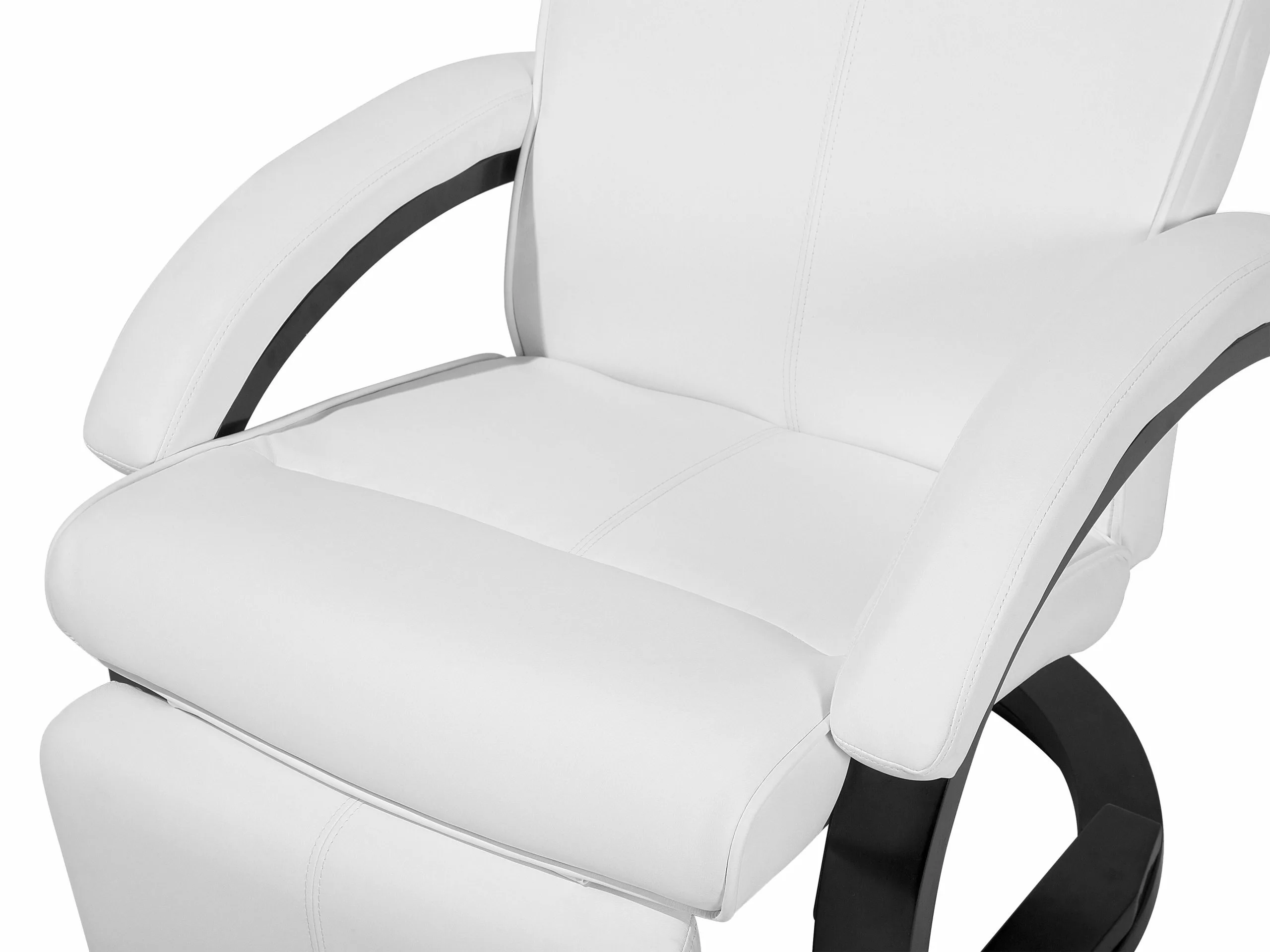 Beliani Lepotuoli Keinonahkainen Valkoinen MIGHT - Image 10