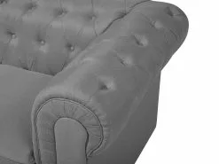 Beliani Iso Vaaleanharmaa Kangasverhoiltu Nojatuoli CHESTERFIELD -Käsinojalliset tuolit Winkel undef src sa picid 709431 type whitesh image