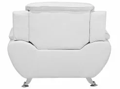 Beliani Nojatuoli Keinonahkainen Valkoinen LEIRA -Käsinojalliset tuolit Winkel undef src sa picid 711218 type whitesh image