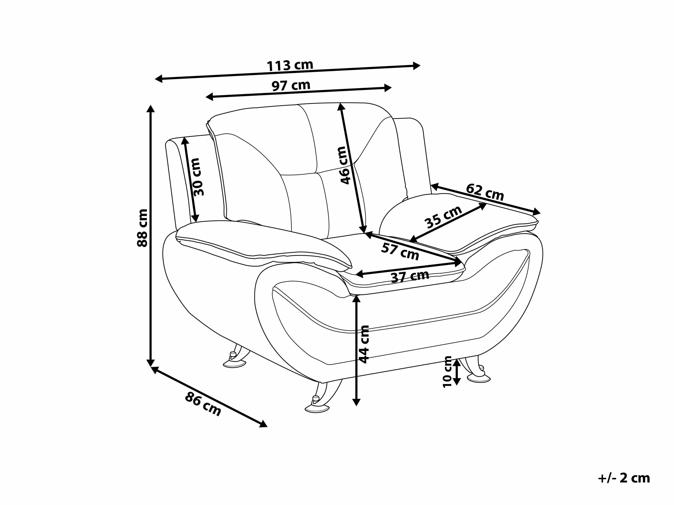 Beliani Nojatuoli Keinonahkainen Valkoinen LEIRA - Image 10