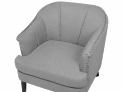 Beliani Nojatuoli Kangas Harmaa ELVERUM -Käsinojalliset tuolit Winkel undef src sa picid 711920 type whitesh image