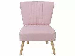 Beliani Nojatuoli Kankainen Vaaleanpunainen VAASA -Käsinojalliset tuolit Winkel undef src sa picid 719845 type whitesh image