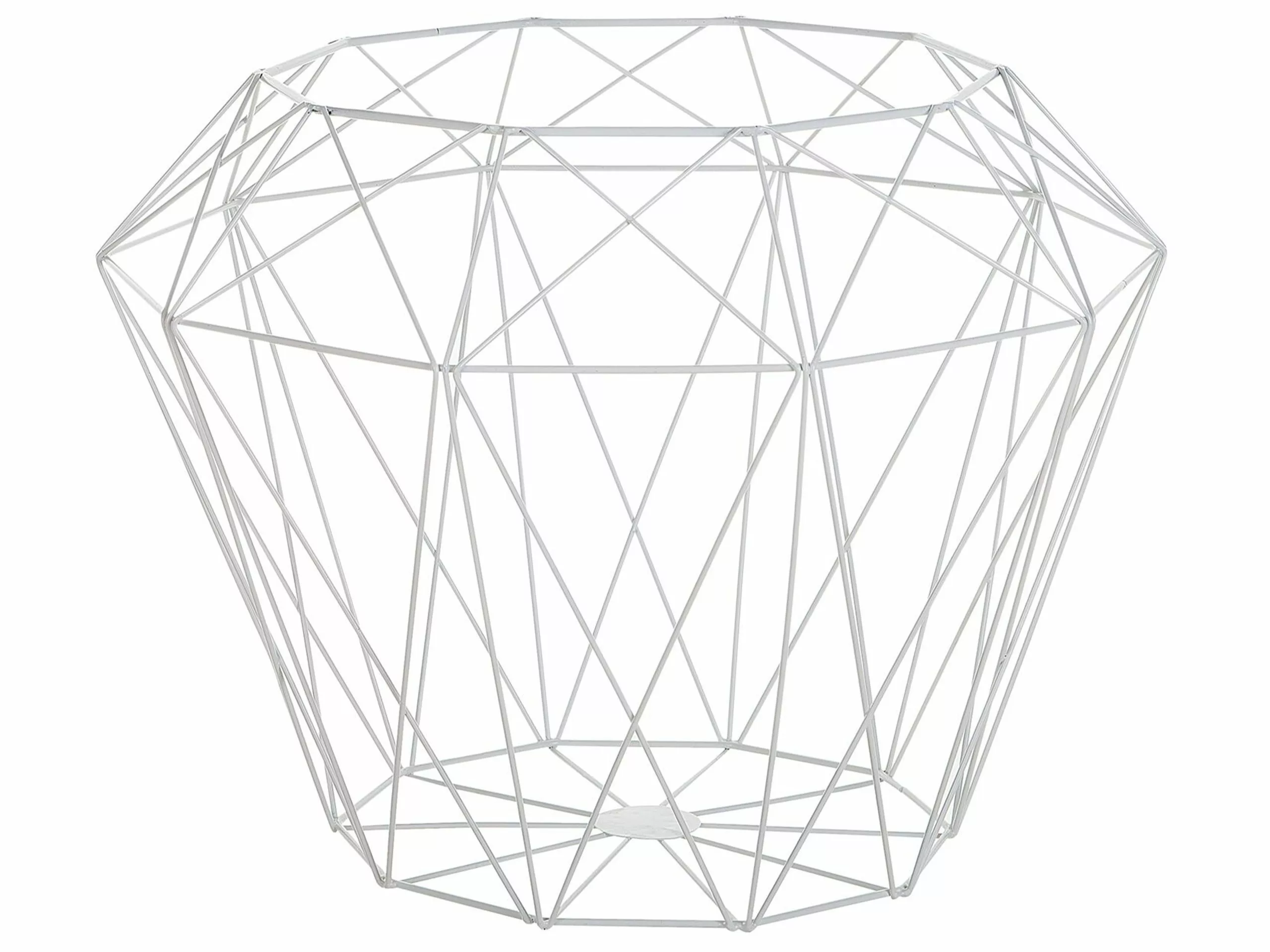 Beliani Sivupöytä Metalli Säilytystila Valkoinen ELIDA - Image 7