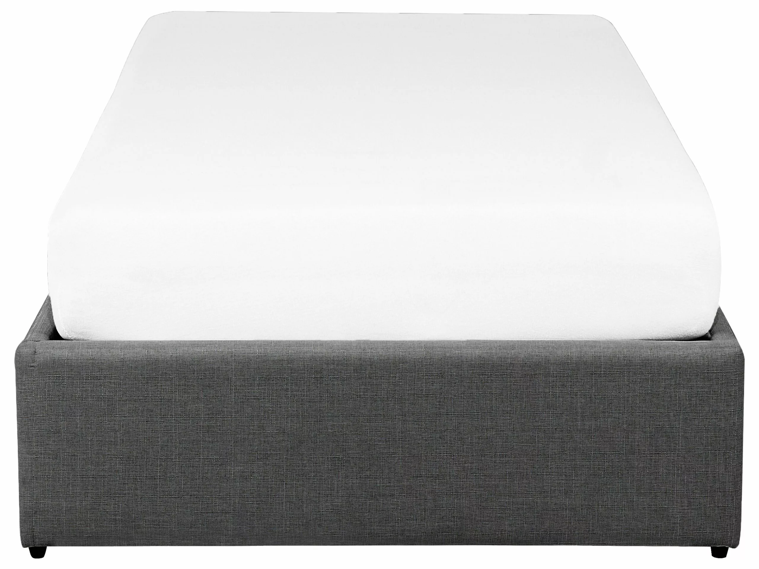 Beliani Sänky Kangas Säilytystila Tummanharmaa 90 X 200 Cm DINAN 5 Beliani Sänky Kangas Säilytystila Tummanharmaa 90 X 200 Cm DINAN - Image 5