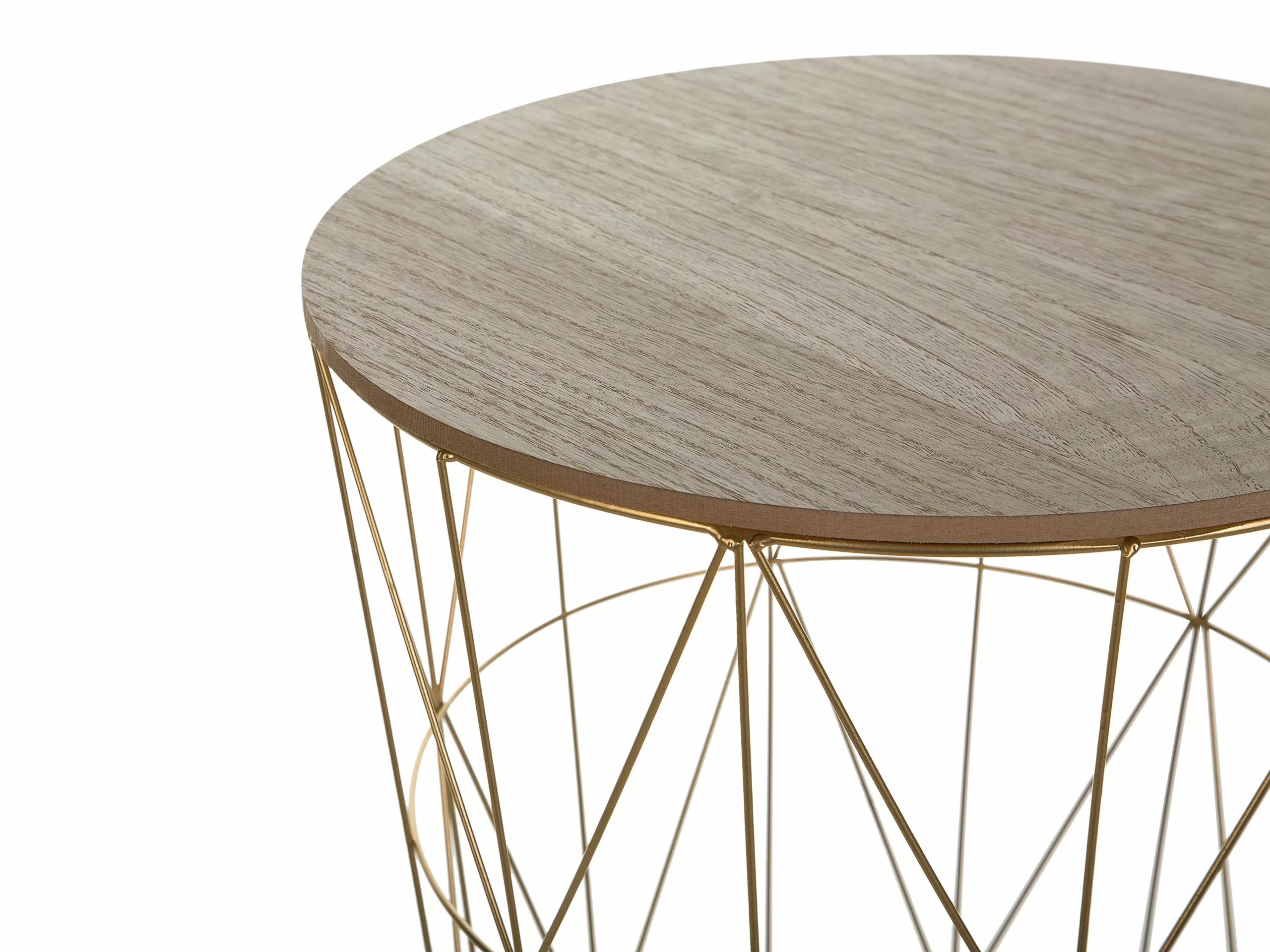 Beliani Sivupöytä Metalli Säilytystila Kulta LANARK - Image 10