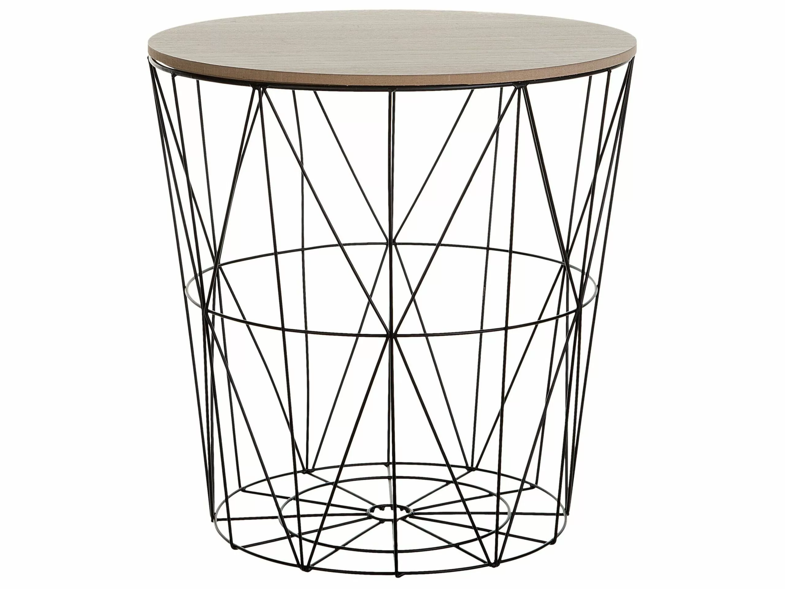 Beliani Sivupöytä Metalli Säilytystila Musta LANARK