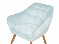 Beliani Nojatuoli Samettinen Vaaleansininen KARIS -Käsinojalliset tuolit Winkel undef src sa picid 728290 type whitesh image