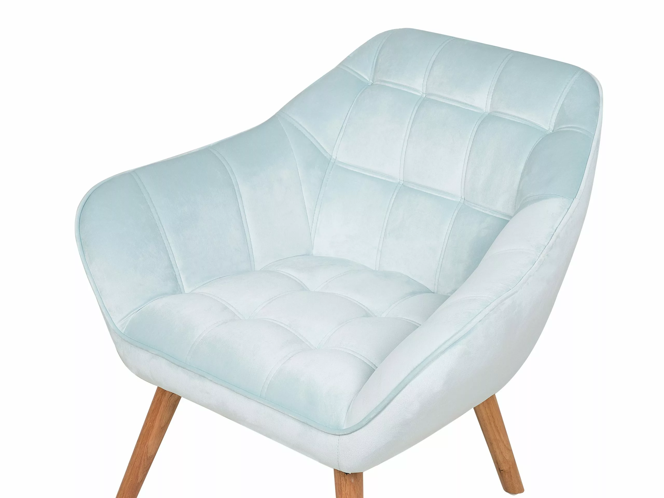 Beliani Nojatuoli Samettinen Vaaleansininen KARIS - Image 6