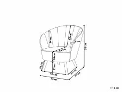 Beliani Nojatuoli Sametti Tummansininen DALA -Käsinojalliset tuolit Winkel undef src sa picid 728390 type whitesh image