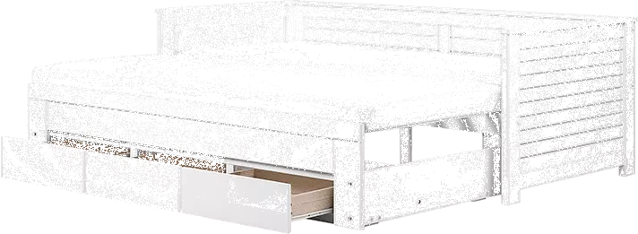 Beliani Sänky Levitettävä Säilytystila Valkoinen 90/180 X 200 Cm CAHORS - Image 8