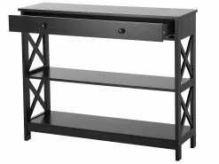 Beliani Konsolipöytä Laatikko Musta MONTGOMERY -Käsinojalliset tuolit Winkel undef src sa picid 729713 type whitesh image